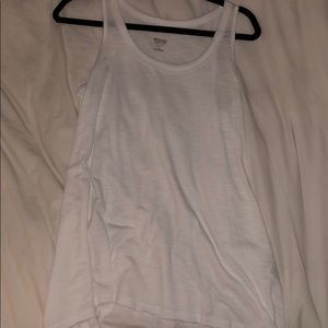 Basic White Long Tank